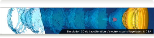 Simulation 3D de l’accélération d’électrons par sillage laser